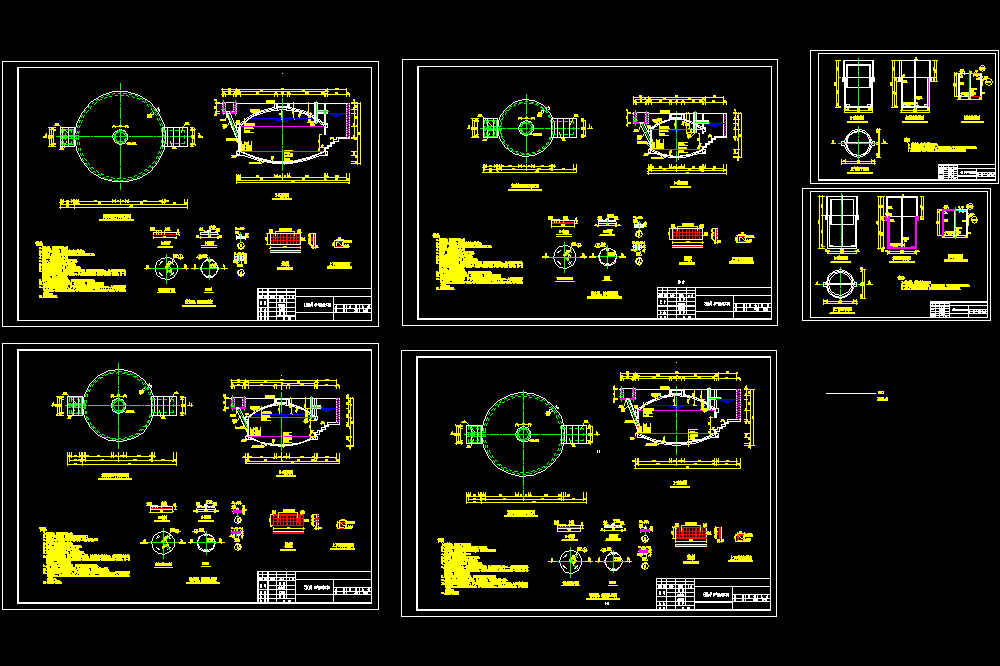 某环保沼气池施工详CAD图.dwg