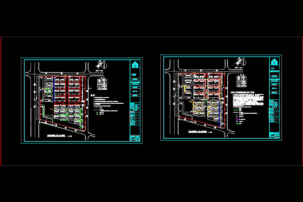 某科技园给排水总平面布置CAD图.dwg