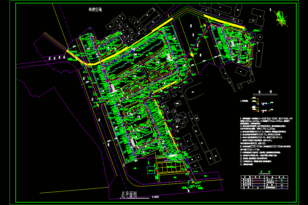 某居住区给排水总CAD图.dwg