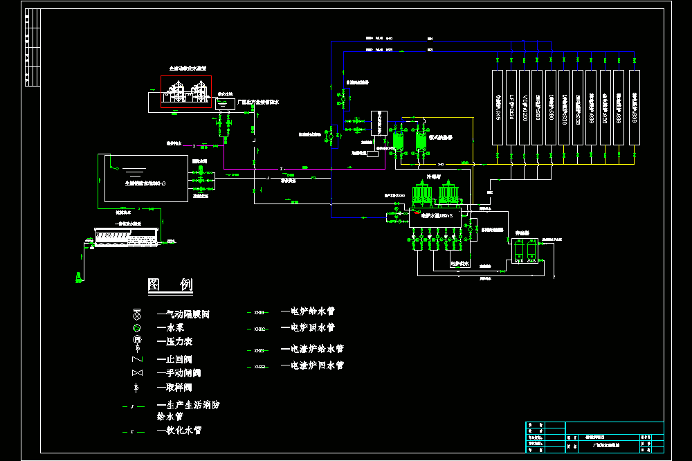 矿工集团特殊厂给排水流程CAD图.dwg
