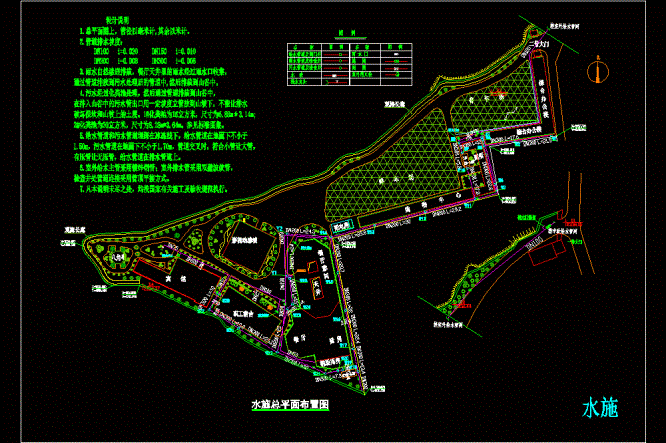 四川某区域给排水平面布置CAD图.dwg