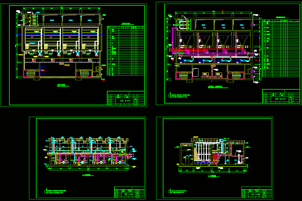 某曝气生物滤池设计CAD图.dwg