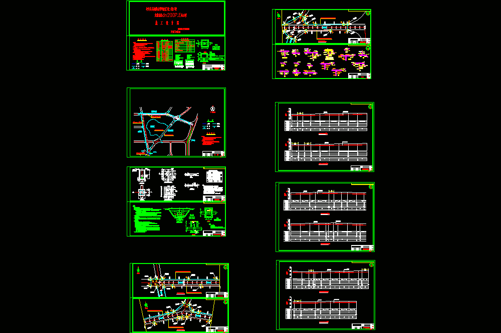 人工湖周边道路给水工程CAD图.dwg