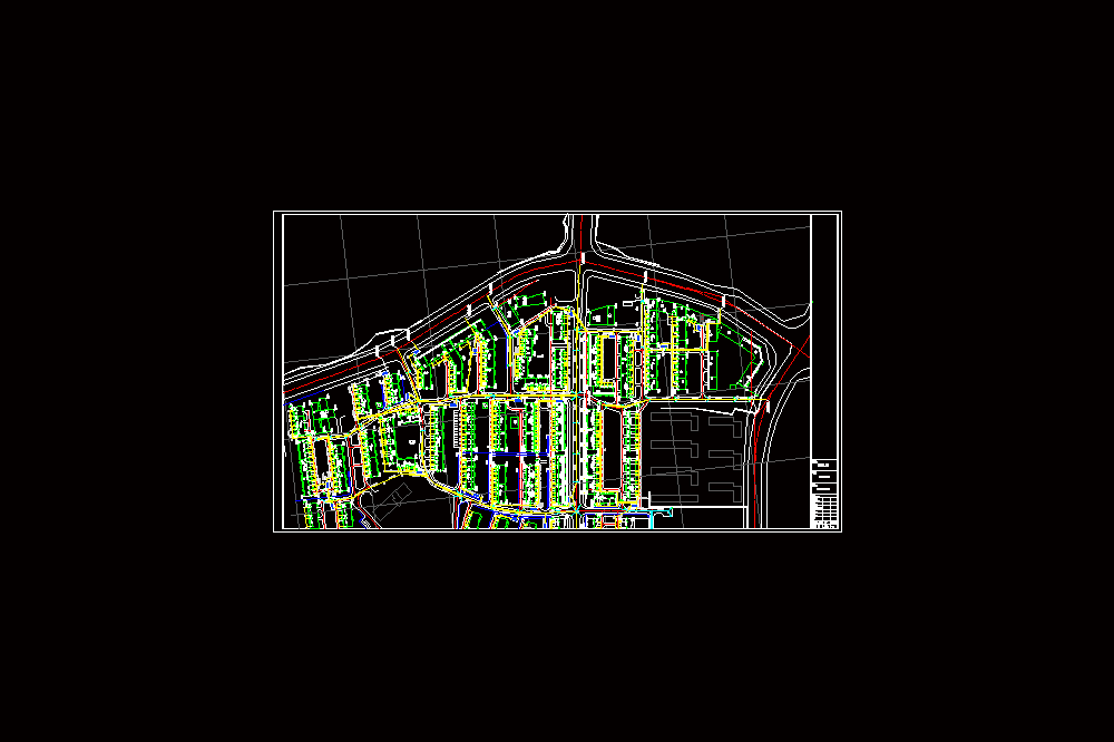 某市街区改造排水总平面CAD图.dwg