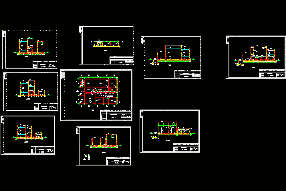 洗桶废水处理土建CAD图.dwg