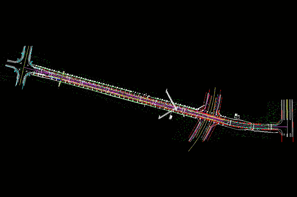 某市政道路给排水管线平面CAD图.dwg