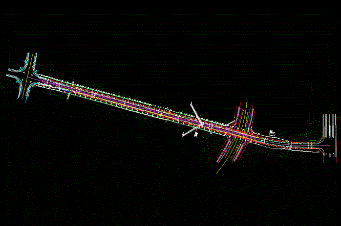 某市政道路给排水管线平面CAD图.dwg