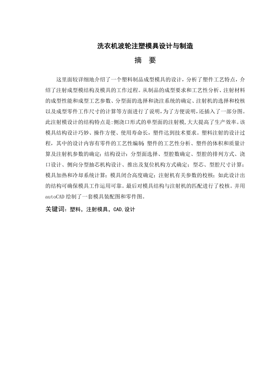 洗衣机波轮注塑模具设计与制造.doc_第2页