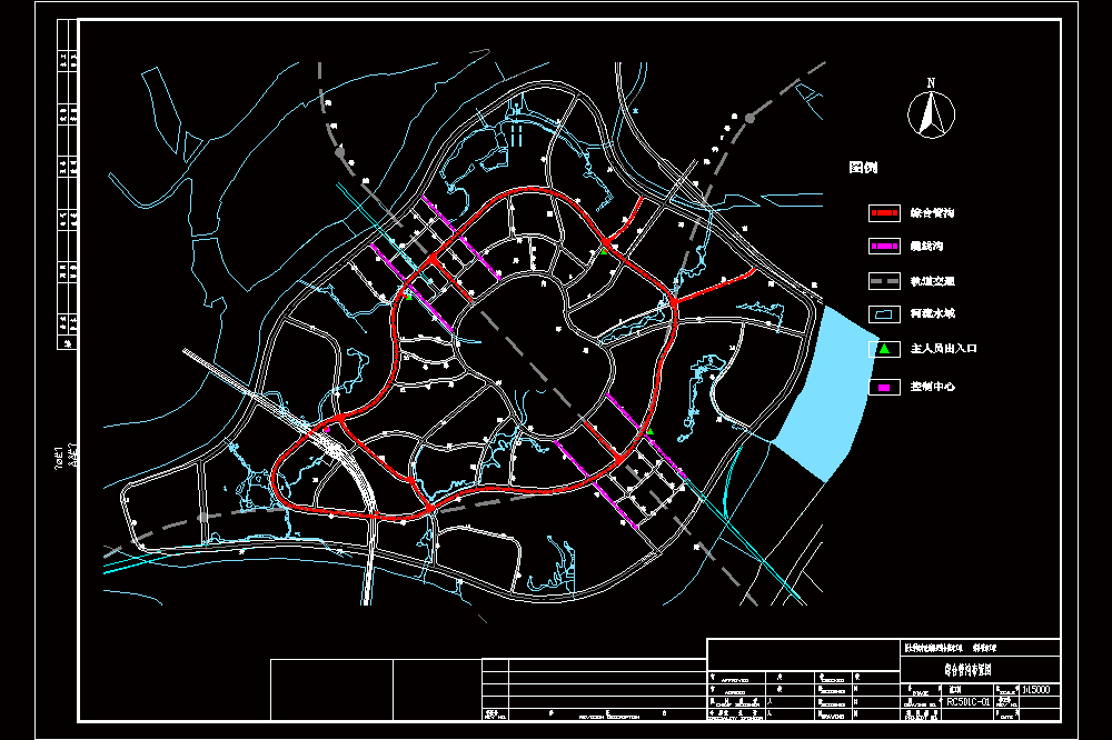 某市政道路综合管沟布置CAD图.dwg