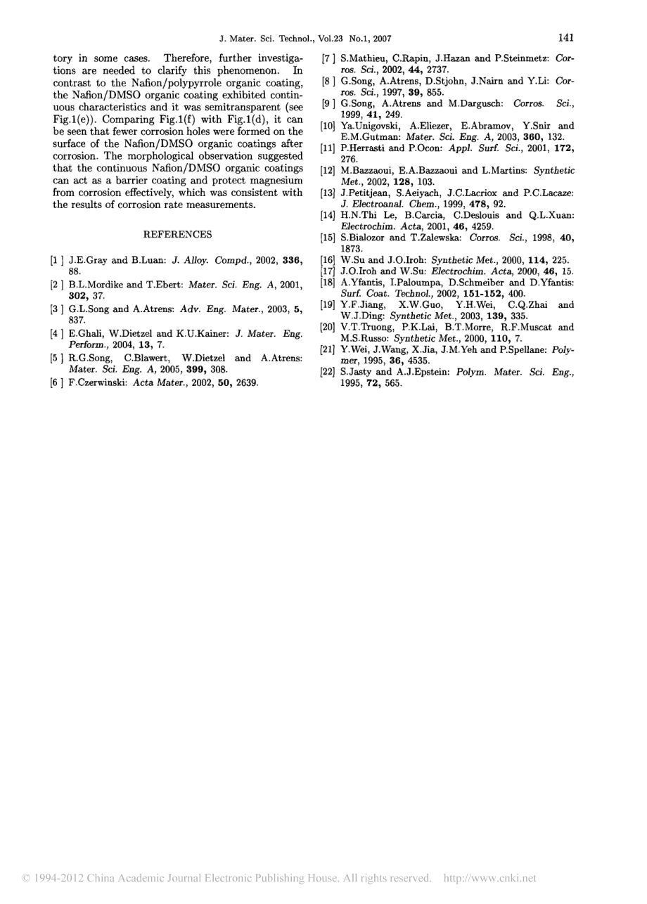 外文原文-Nafion聚吡咯与Nafion二甲基亚砜对镁的保护.pdf_第3页