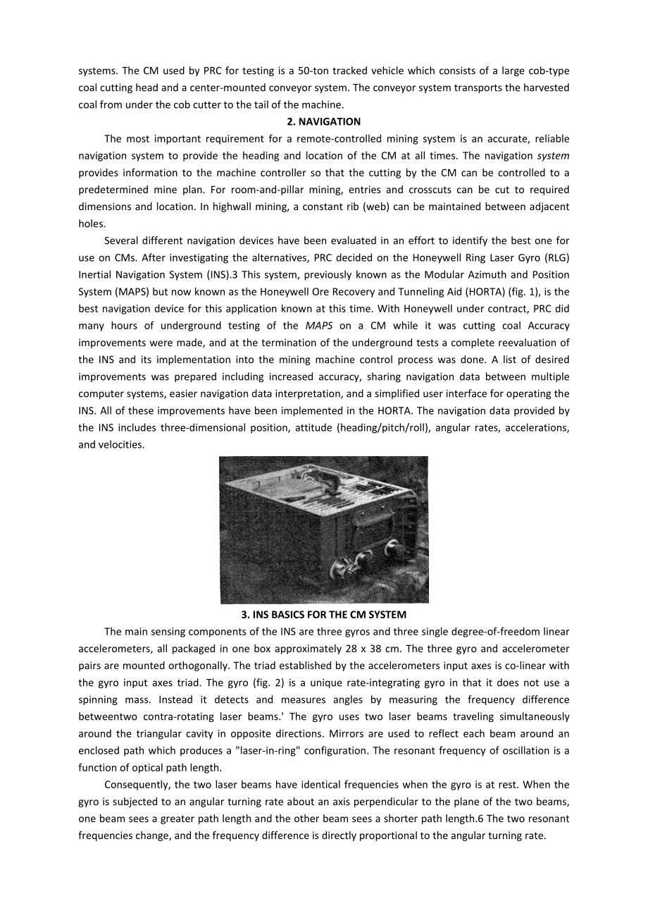 外文翻译-采煤中的导航和连续开采控制系统.doc_第2页