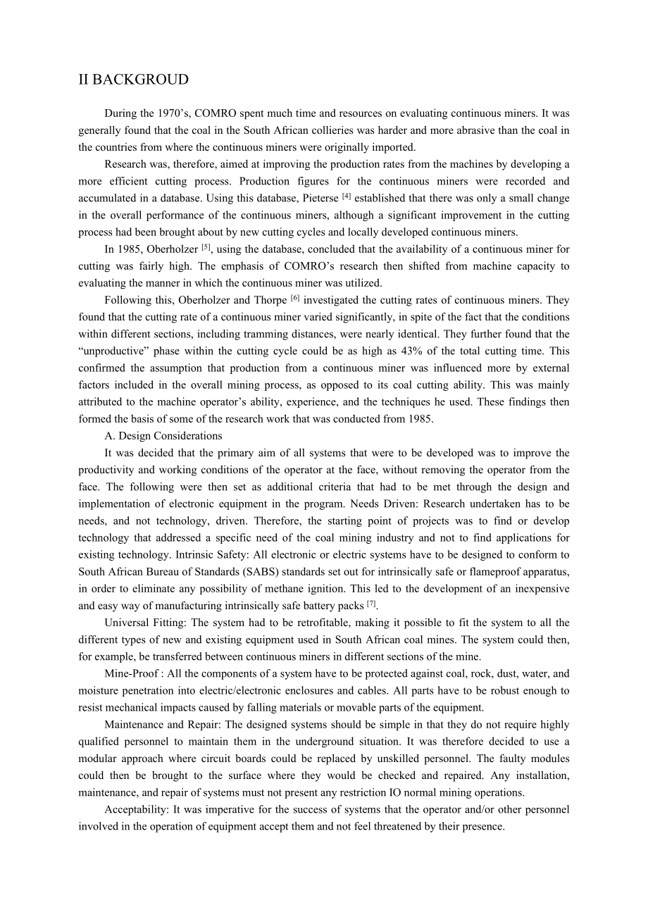 外文翻译-电子技术的发展与应用以提高南非煤炭工业健康安全与生产力.doc_第3页