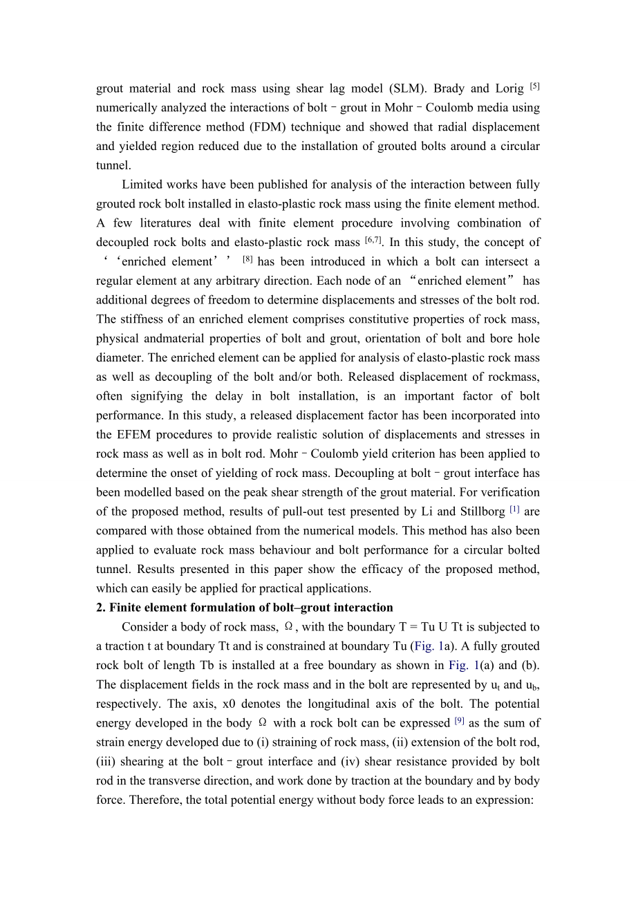外文翻译-基于富集有限元方法的全锚固灌浆锚杆模型.doc_第3页