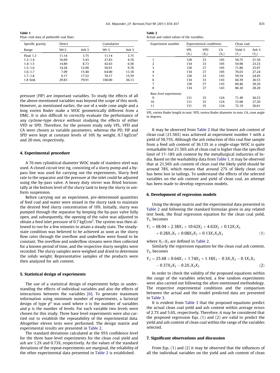 外文翻译原文-水力旋流器主要参数对煤泥分选效果的影响.pdf_第2页