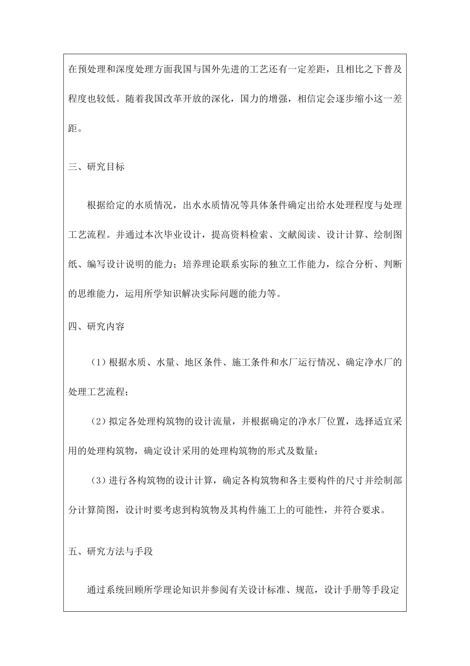 蚌埠市某区给水工程工艺设计-开题报告.doc_第2页