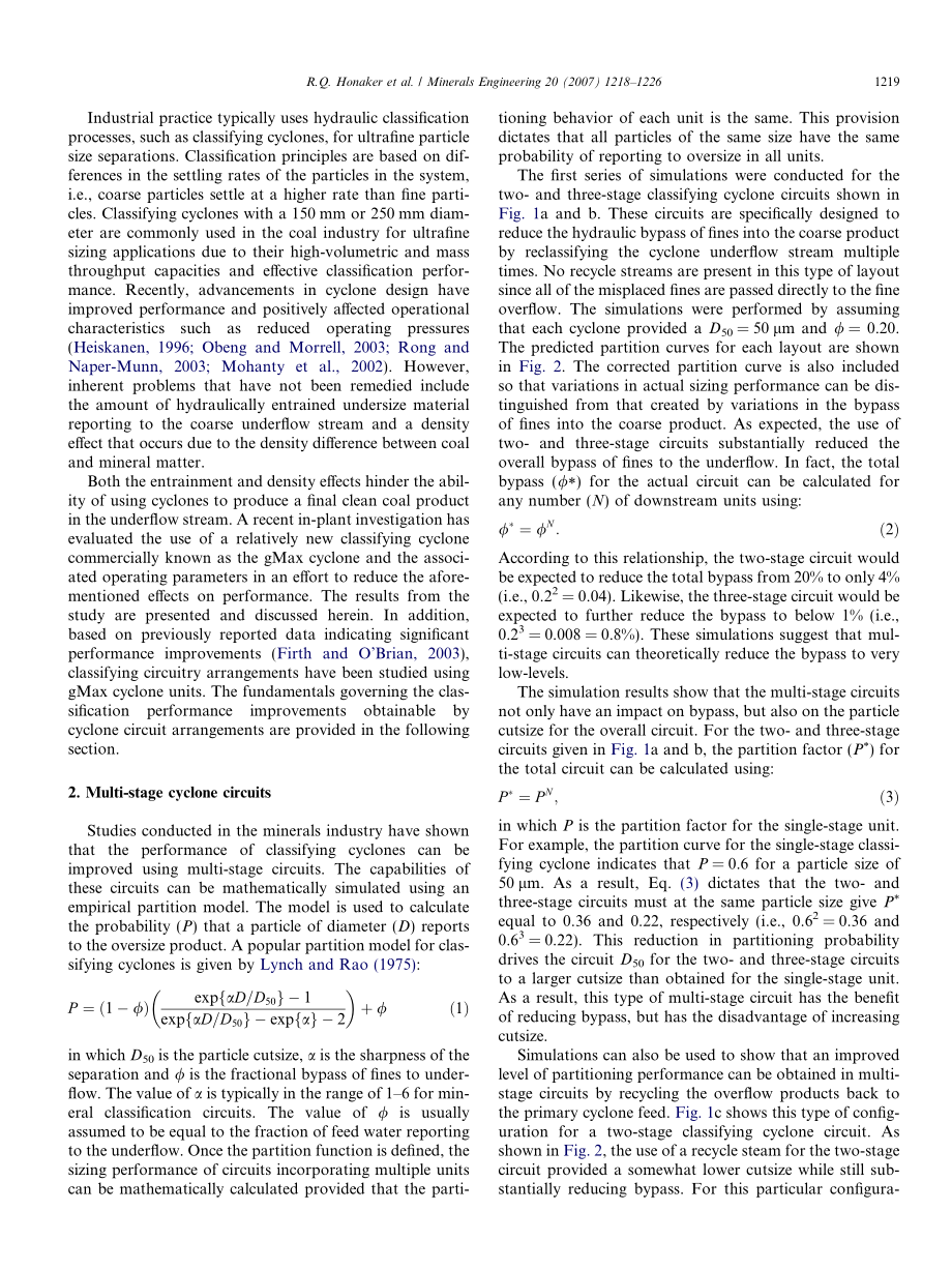 外文原文-应用直径150mm的gMax 旋流器回路对超细粒煤分级.pdf_第2页