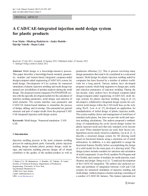 外文原文-CAD CAE一体化的注塑模具设计系统.pdf