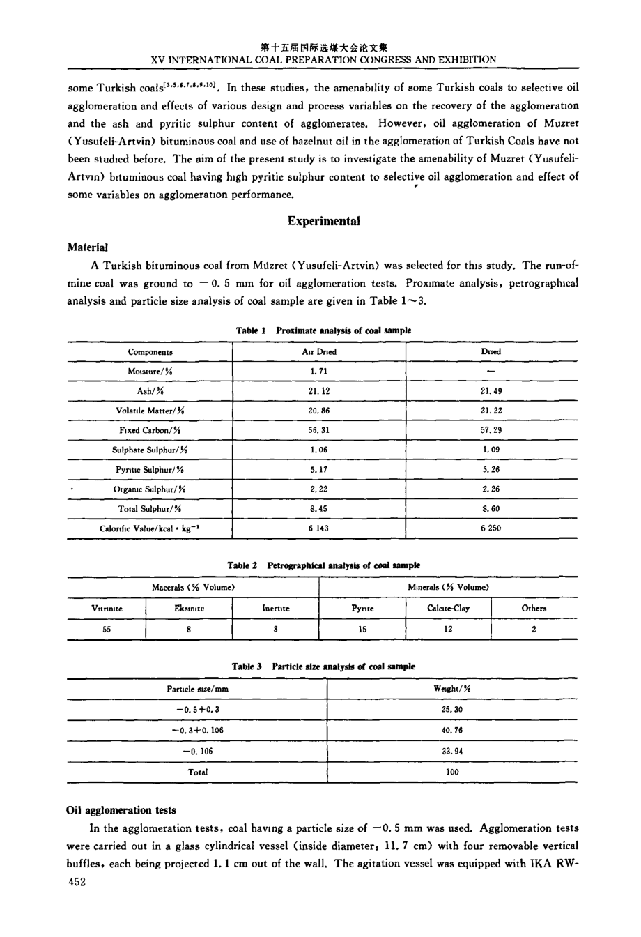 外文原文-用油团聚法分选Muzret烟煤的影响因素分析.pdf_第2页