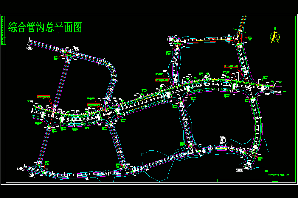 综合管沟平面CAD图.dwg