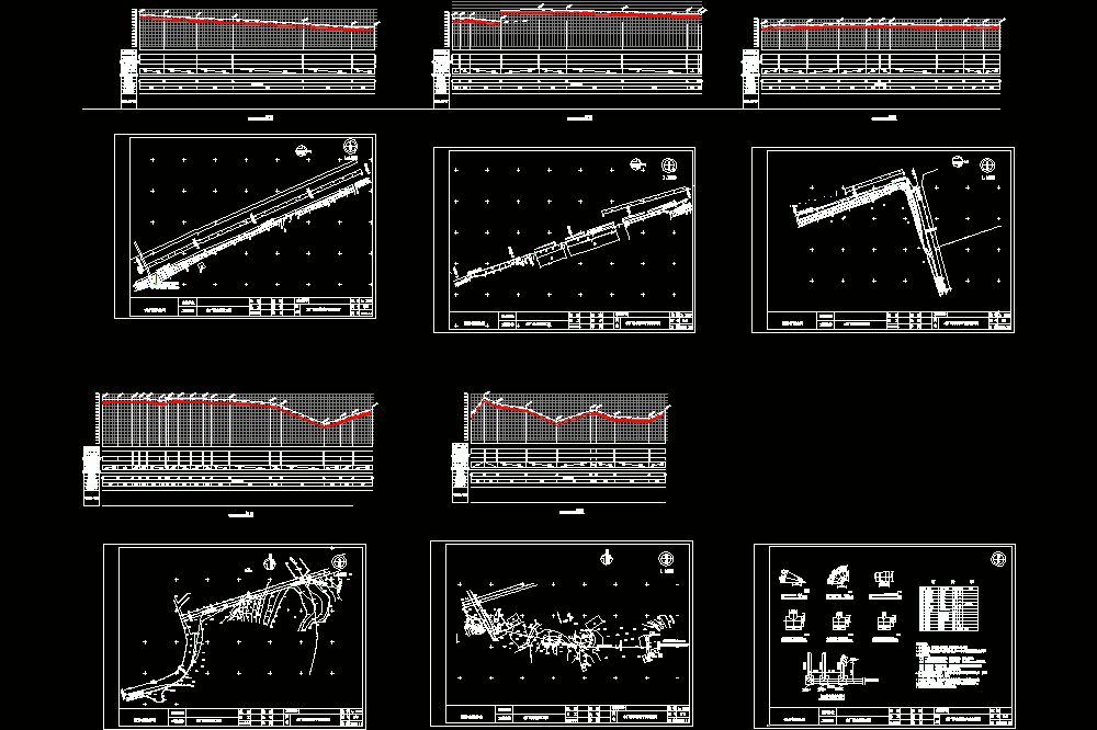 某给水厂浑水管道平剖CAD图.dwg
