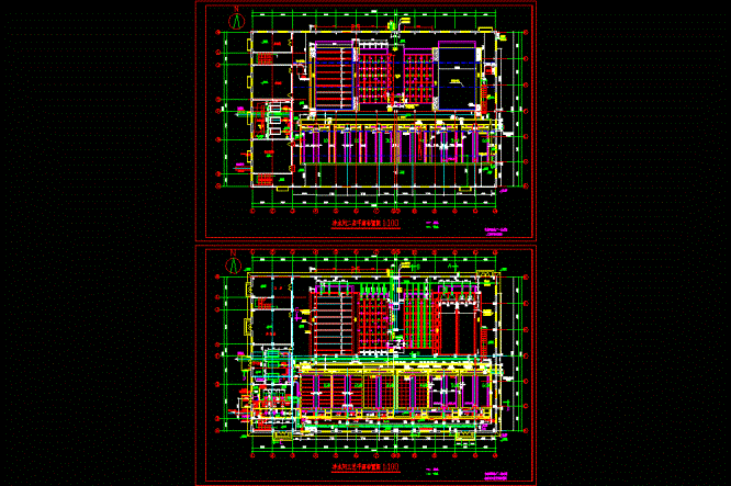 某工程净水间工艺平面CAD图.dwg