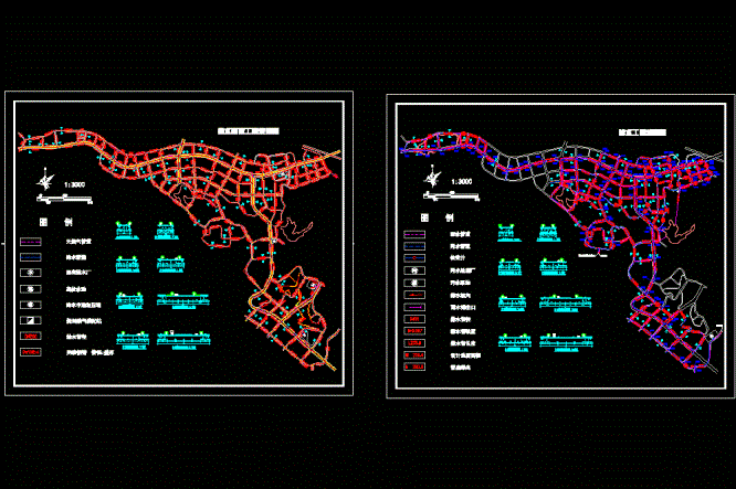 某工业园区给排水燃气工程规划CAD图.dwg