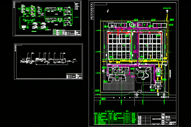 某污水厂MSBR工艺,高程及管线CAD图.dwg