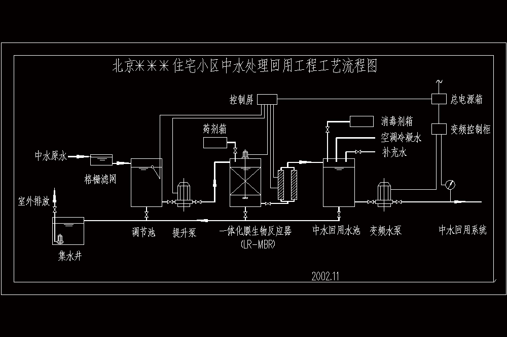 某小区中水回用工艺CAD图.dwg