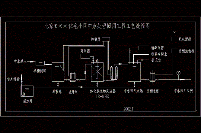 某小区中水回用工艺CAD图.dwg