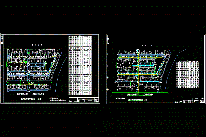 某小区雨水污水管网平面CAD图.dwg