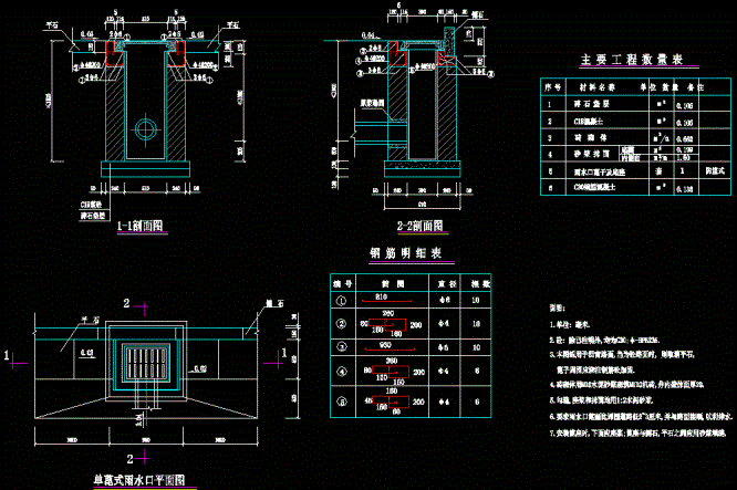 小区雨水口给排水施工CAD图.dwg