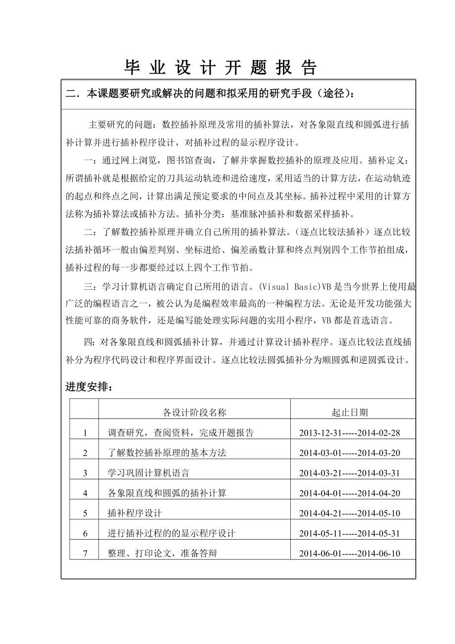 数控插补软件设计-开题报告.doc_第3页