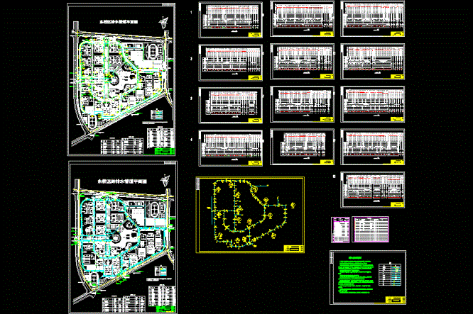 某学校给水管线施工CAD图.dwg