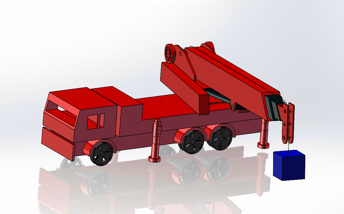 汽车起重机SolidWorks三维图纸模型设计.zip
