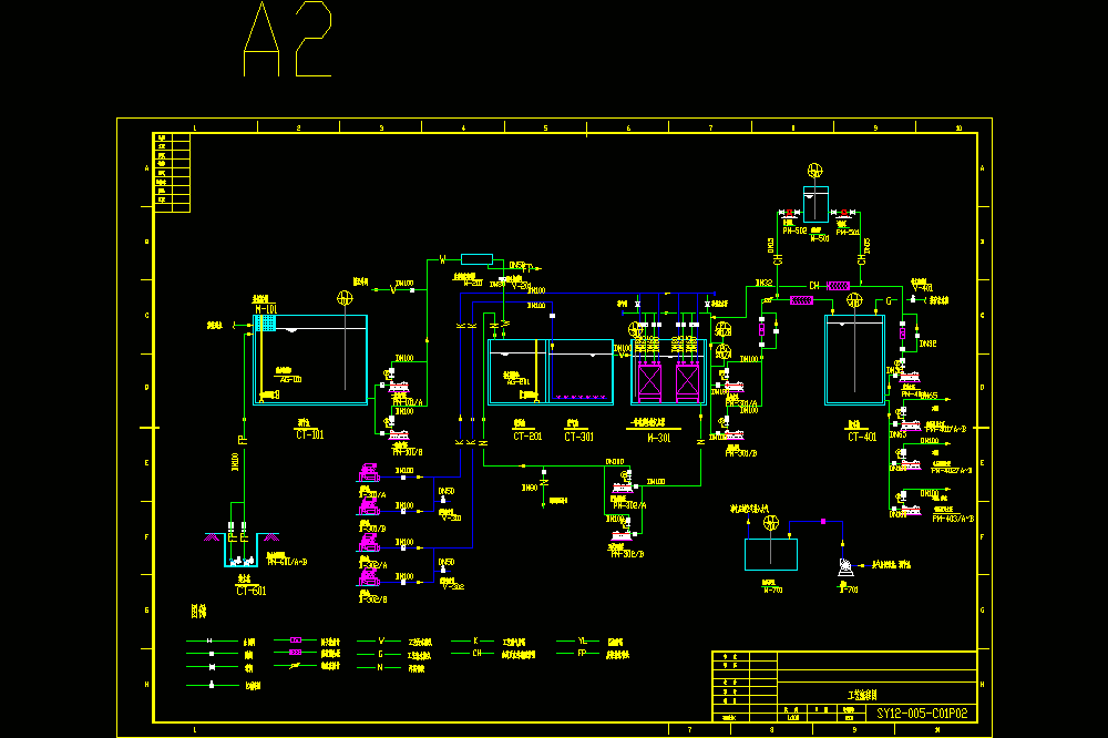 学生公寓中水回用工艺CAD图.dwg