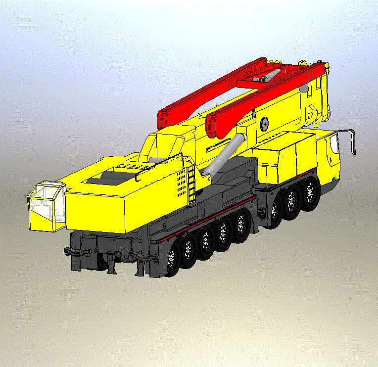 全地面起重机设计SolidWorks三维图纸模型.zip