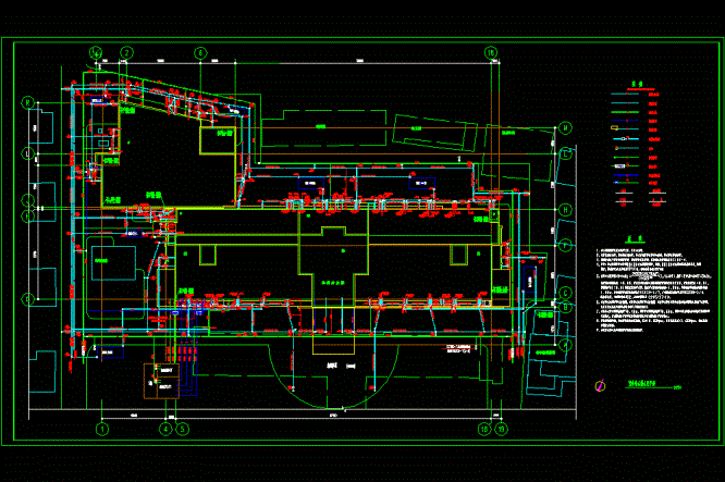 某医院室外给排水总平面CAD图.dwg