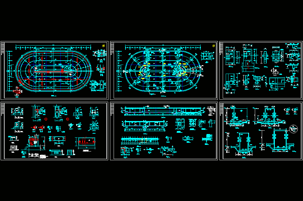 某制革厂氧化沟施工CAD图.dwg
