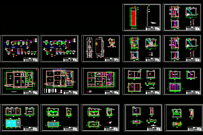 某中水回用工程工艺设计CAD图.dwg