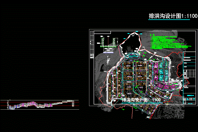 某住宅小区截洪沟设计CAD图.dwg