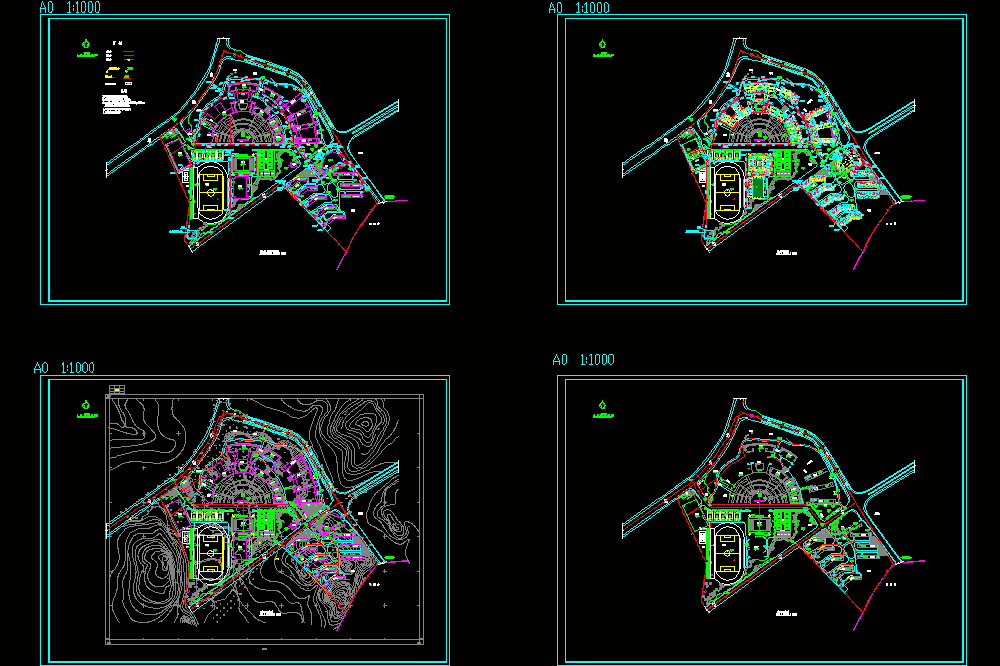 中学-总平面图水初CAD图.dwg