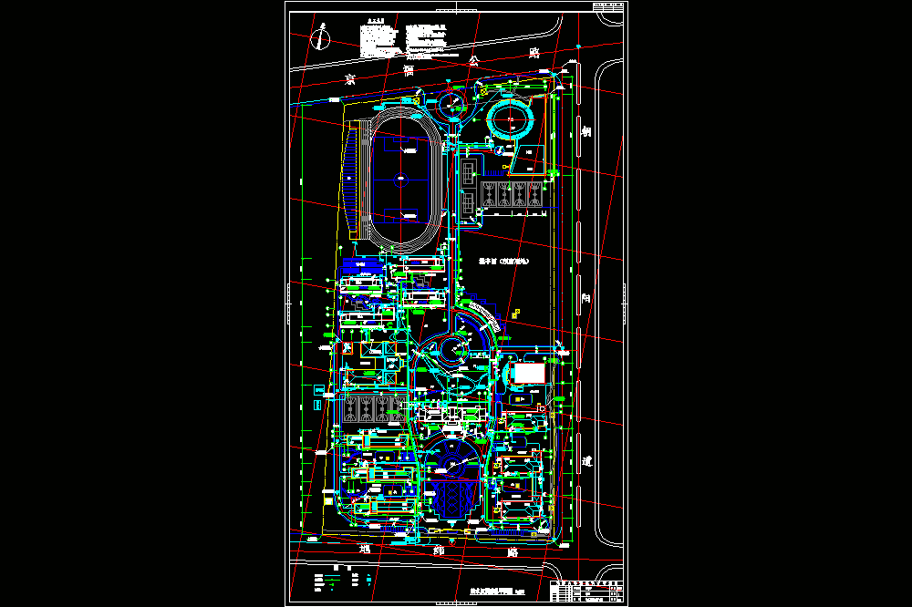 某中学给排水及消防总平面CAD图.dwg