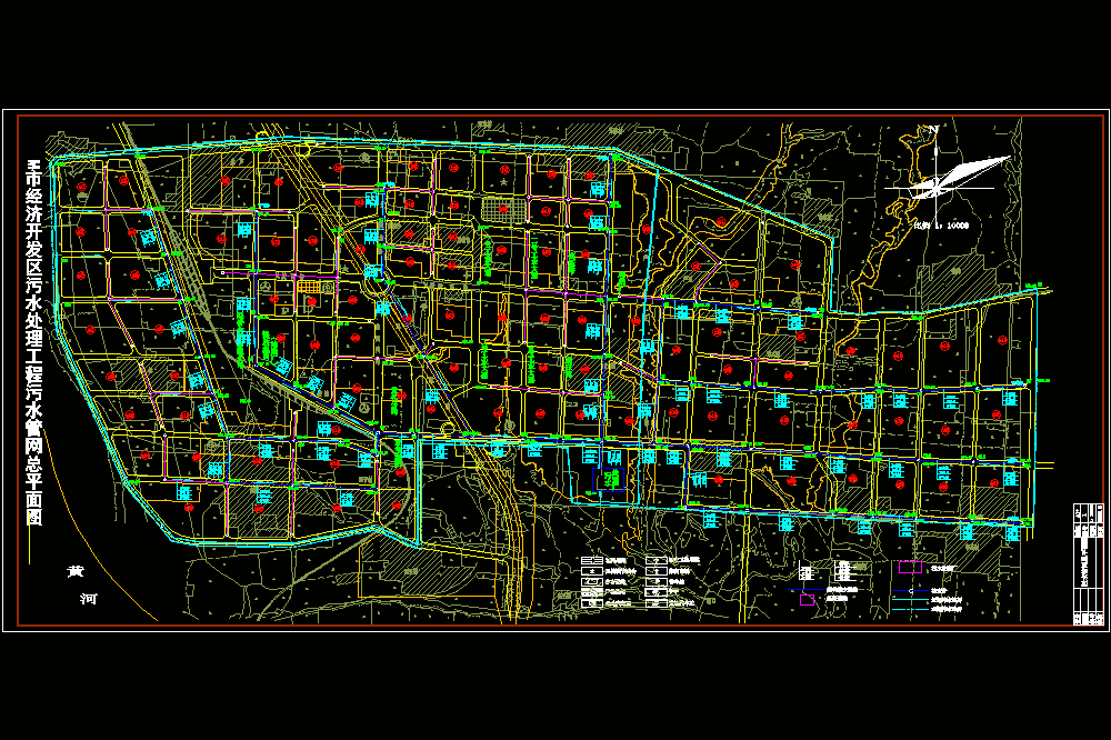 排水管网布置平面CAD图.dwg