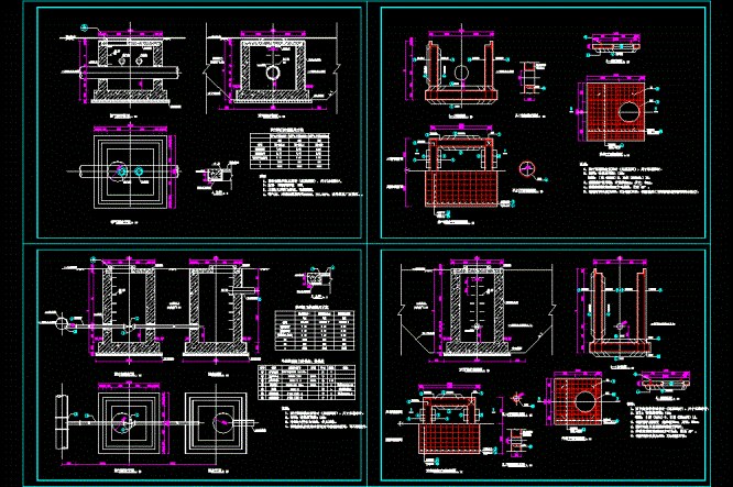 取水管道工程阀门井大样CAD图.dwg