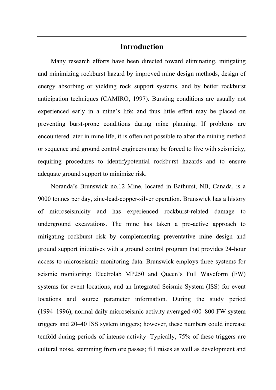 外文翻译-使用微震震源参数对冲击地压危险性进行评估.doc_第2页