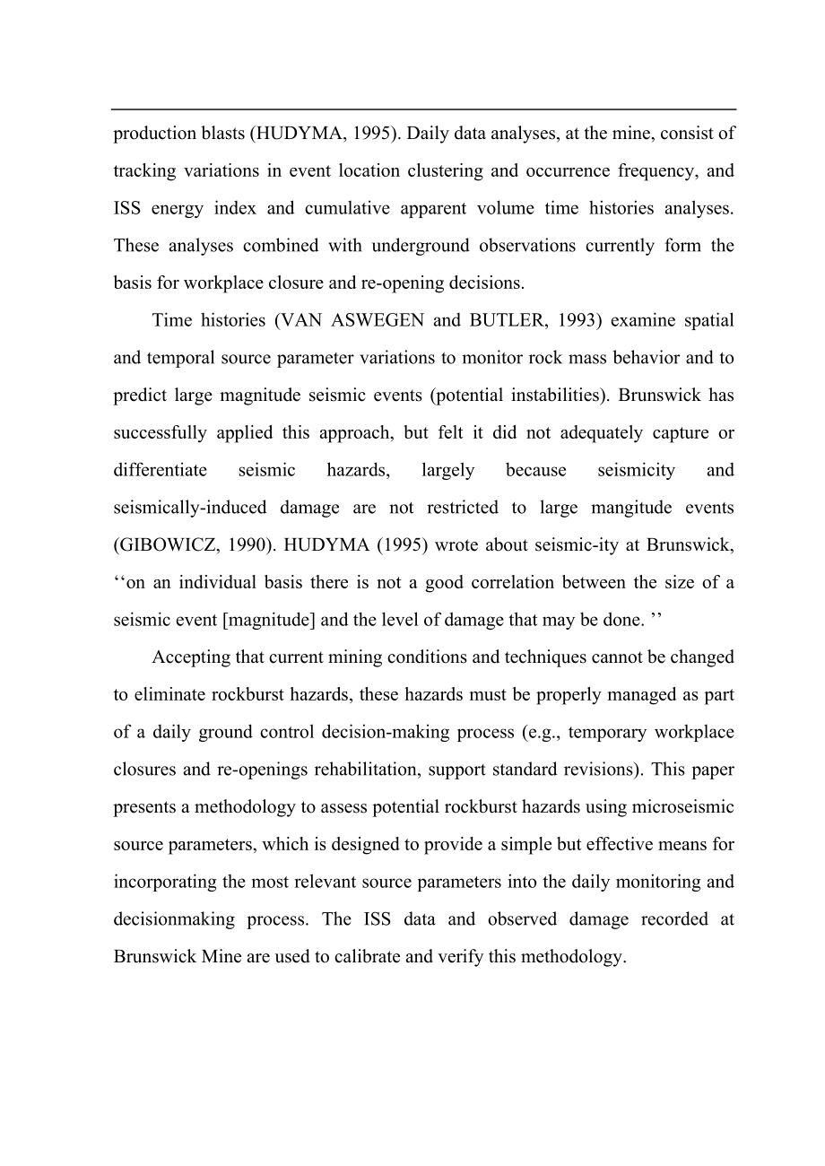 外文翻译-使用微震震源参数对冲击地压危险性进行评估.doc_第3页