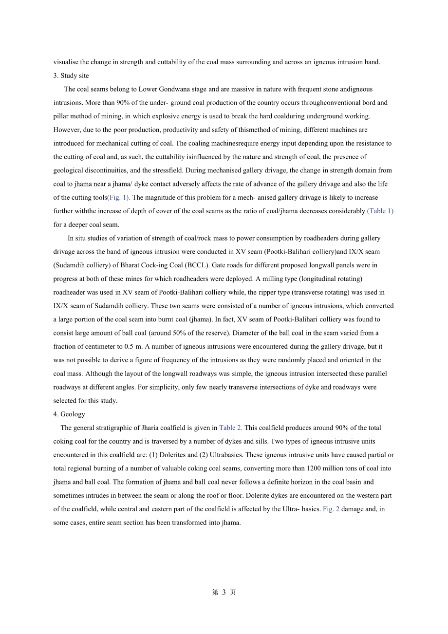 外文翻译-岩浆侵入煤层的切割性研究.doc_第3页