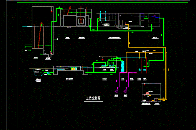 市政污水MBR工艺流程CAD图.dwg