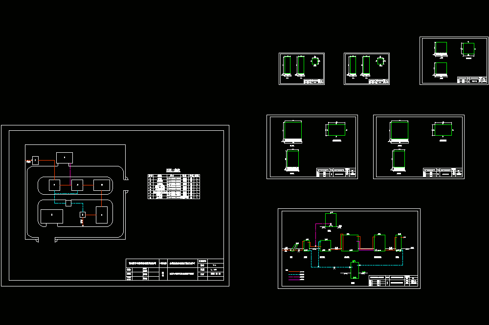 屠宰废水处理工艺流程CAD图.dwg