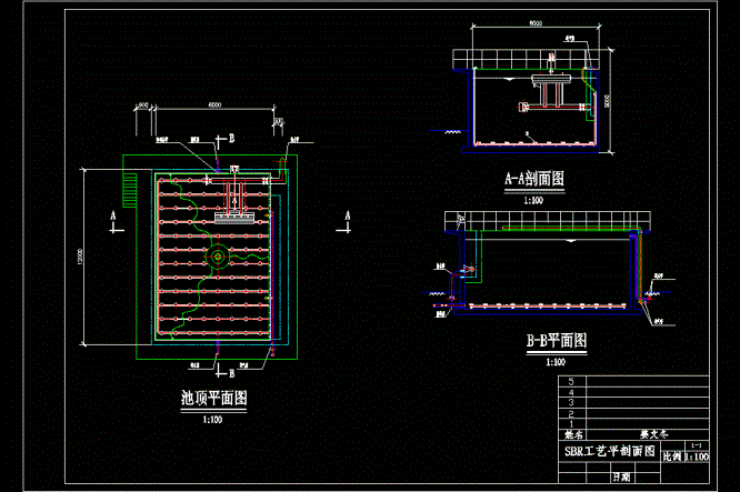 水污染主要构筑物平剖面CAD图.dwg